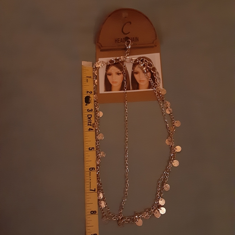 Gold Draped Charm Head Chain - Picture 5 of 7